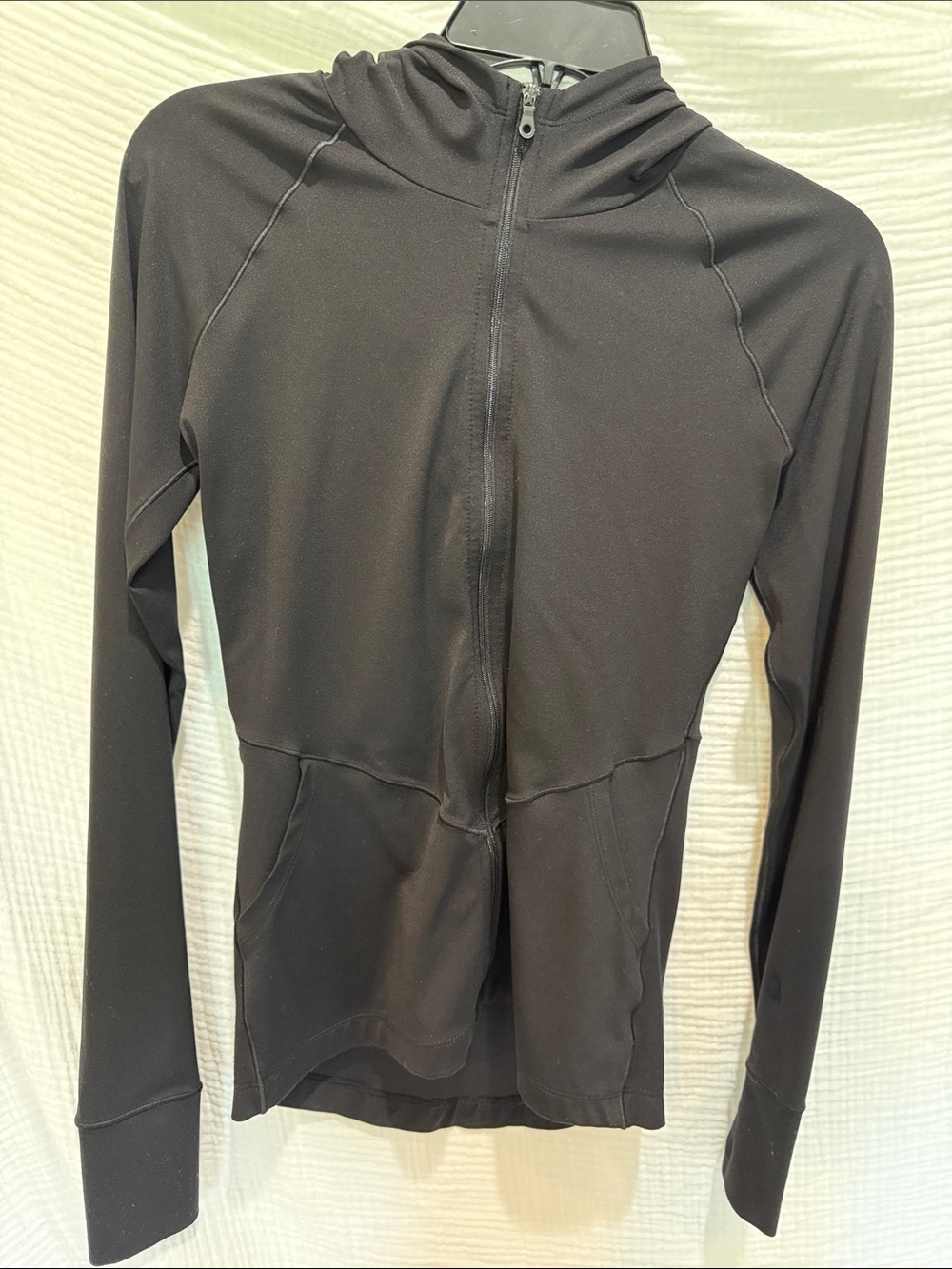 Women’s Black Zip-Up Hooded Utility Jacket